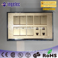 Wholesale golden quality Pakistan 8+2 Wall switch SOCKET 4/6/8/10 GANG SWITCH PLATE
